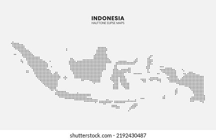 Dotted Map Indonesia Dotted Map Vector Stock Vector (Royalty Free ...