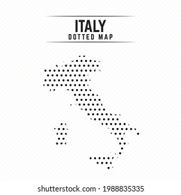Dotted Map of Italy Stylish Design