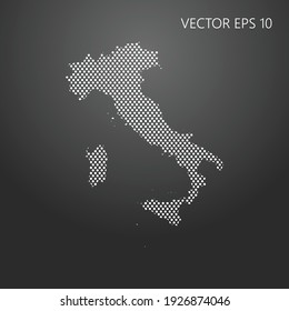 Dotted map of Italy. Vector illustration EPS10.