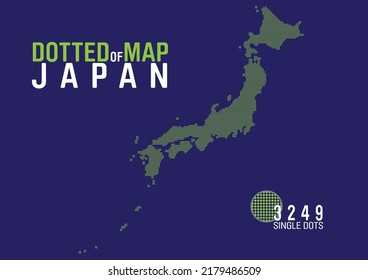 a dotted map of japan