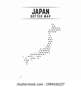 Dotted Map of Japan Stylish Design
