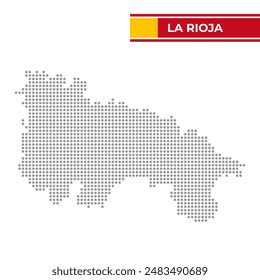 Mapa punteado de La Rioja en España