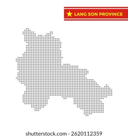 Dotted map of Lang Son Province in Vietnam