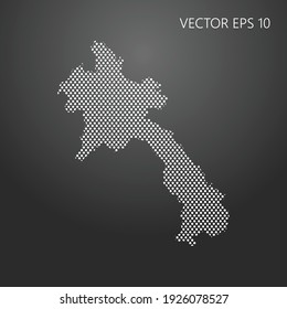 Dotted map of Laos. Vector illustration EPS10