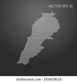 Dotted map of Lebanon. Vector illustration EPS10