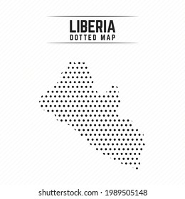Dotted Map of Liberia Stylish Design