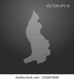 Dotted map of Liechtenstein. Vector illustration EPS10.