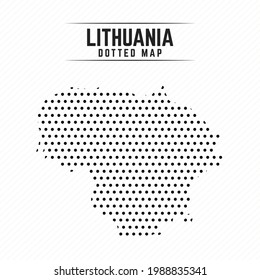 Dotted Map of Lithuania Stylish Design