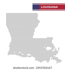 Mapa punteado del estado de Louisiana