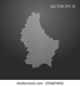 Dotted map of Luxembourg. Vector illustration EPS10.