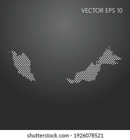 Dotted map of Malaysia. Vector illustration EPS10