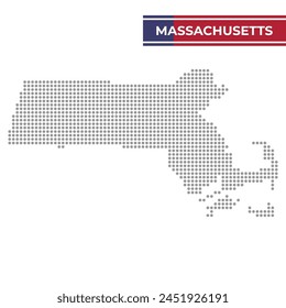 Mapa punteado del estado de Massachusetts