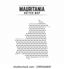 Mapa de diseño elegante de Mauritania