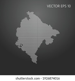 Dotted map of Montenegro. Vector illustration EPS10.