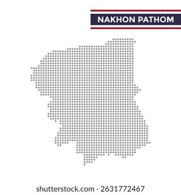 Mapa punteado de la provincia de Nakhon Pathom en Tailandia