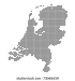 dotted map of Netherlands