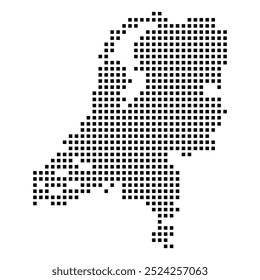 Dotted Map of Netherlands Design