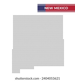 Dotted map of New Mexico state