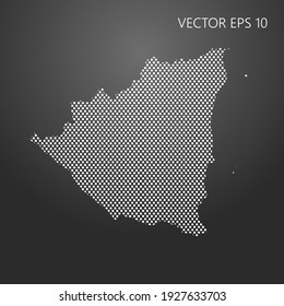 Mapa detallado de Nicaragua. Ilustración del vector EPS10.