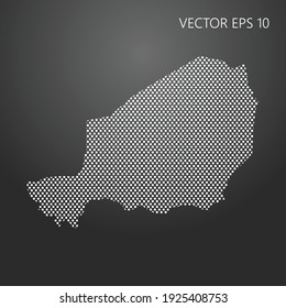 Dotted map of Niger. Vector illustration EPS10