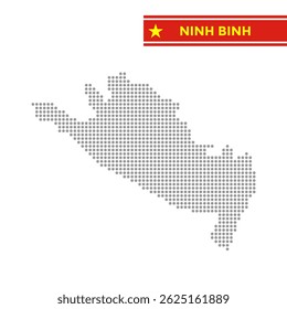 Mapa punteado de la provincia de Ninh Binh en Vietnam
