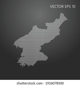 Dotted map of North Korea. Vector illustration EPS10
