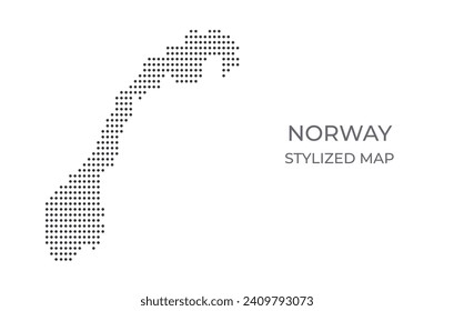 Stadtplan von Norwegen im Stilstil. Einfache Abbildung der Landkarte für Poster, Banner.