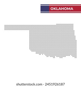 Dotted map of Oklahoma state