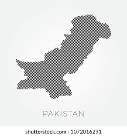 dotted map of pakistan. graphic temlate for infographic, websites, posters, banners