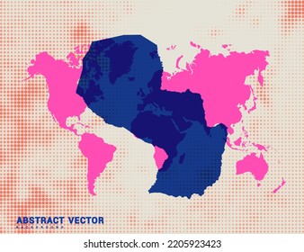 Dotted map of Paraguay vector blue halftone circle design illustration.