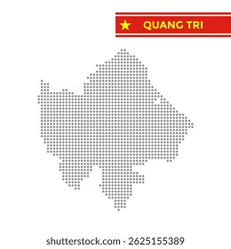 Dotted map of Quang Tri Province in Vietnam