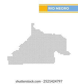 Dotted map of Rio Negro is a province of Argentina