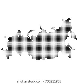 dotted map of Russia