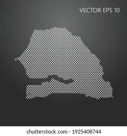 Dotted map of Senegal. Vector illustration EPS10