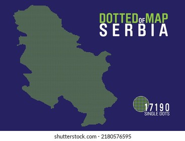 a dotted map of serbia