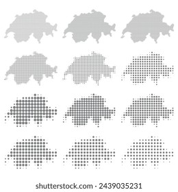 Dotted Map set of EU Countries