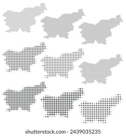 Dotted Map set of EU Countries