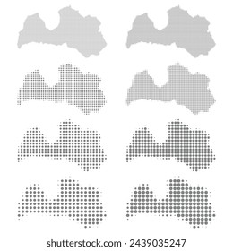 Dotted Map set of EU Countries