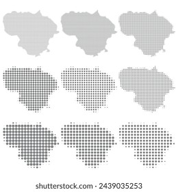 Dotted Map set of EU Countries