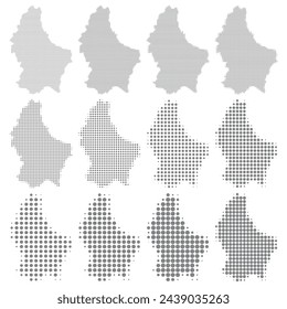 Dotted Map set of EU Countries