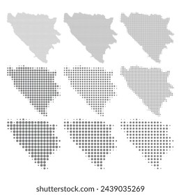 Dotted Map set of EU Countries