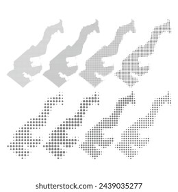 Dotted Map set of EU Countries