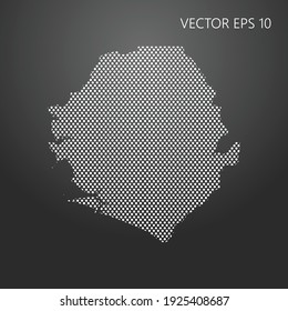 Dotted map of Sierra Leone. Vector illustration EPS10
