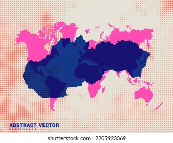 Dotted map of Slovakia vector blue halftone circle design illustration.