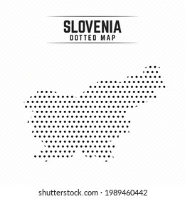 Dotted Map Of Slovenia Stylish Design