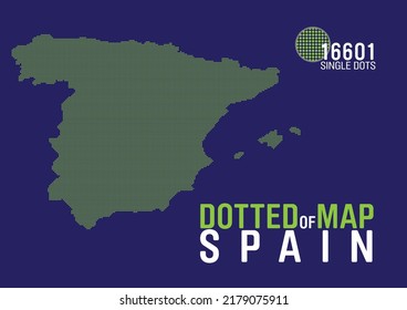 a dotted map of spain