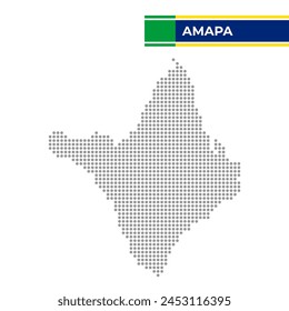 Mapa punteado del estado de Amapa en Brasil