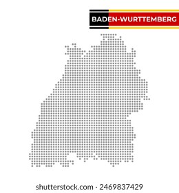 Gekennzeichnete Karte des Landes Baden-Württemberg in Deutschland