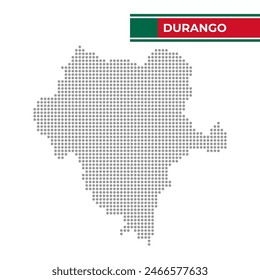 Mapa punteado del estado de Durango en México