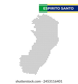 Mapa punteado del estado de Espirito Santo en Brasil